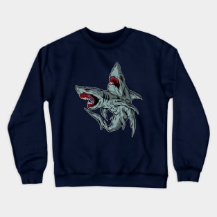 Monster shark illustration Crewneck Sweatshirt